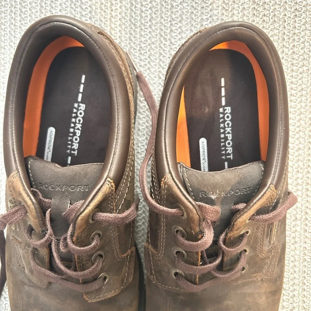 Rockport Hydro-Shield Waterproof Leather Oxford Mens‎ 8 Brown V74354
